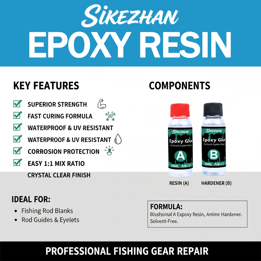 AB Epoxy 1:1 for Fishing Rod R - đánh giá và giá Fishing Rod Guide Replacement