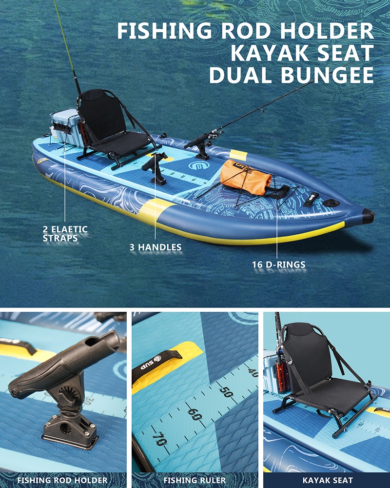Three Air Chamber Inflatable F - đánh giá và giá Fishing Rod Boat